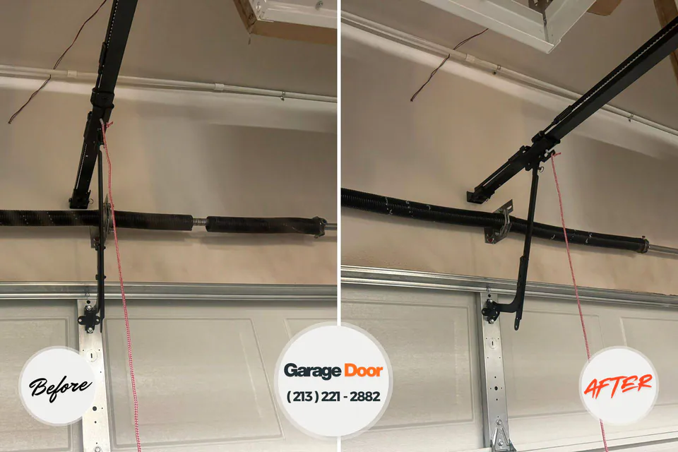 Before and after: garage door repair Park River, ND